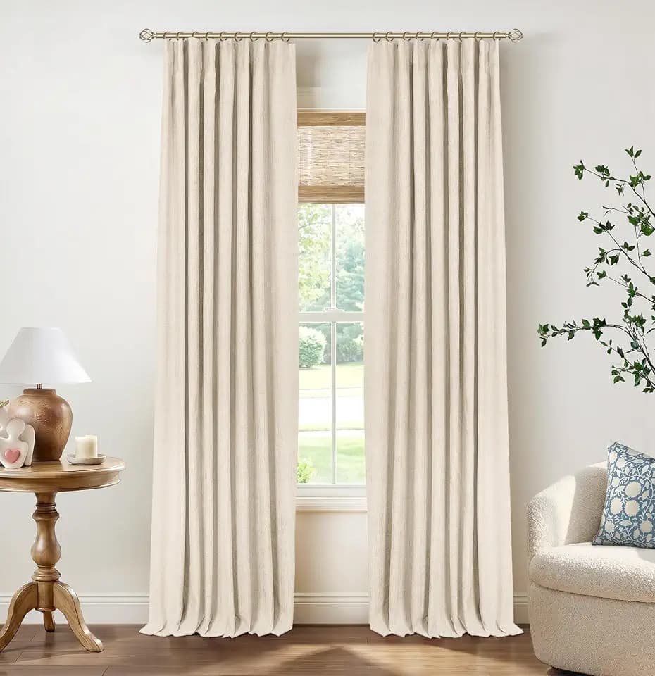 INOVADAY 100% Blackout Curtains for Bedroom Black Out Curtains 72 Inch Long