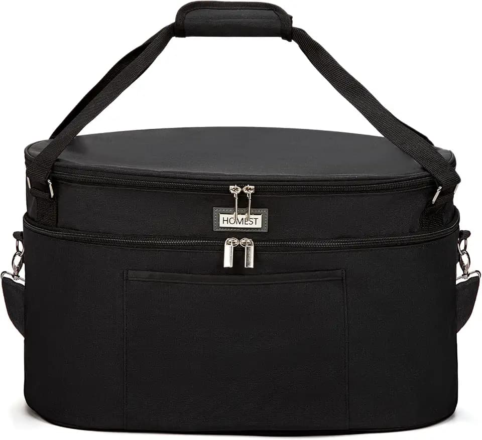 HOMEST Slow Cooker Bag for Crock-Pot 6-8 Quart, Insulated Travel Carrier
