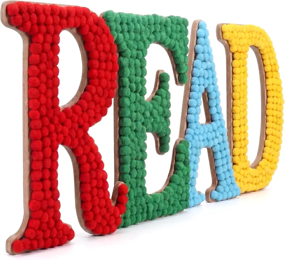 Chunful 4 Pcs Reading Corner Decor Classroom Colorful Read Bulletin Board