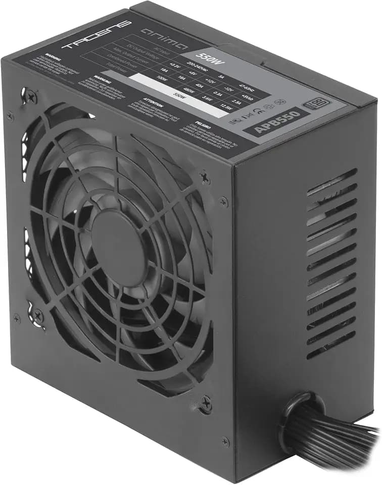 Tacens Anima APB550, PC-Netzteil ATX 550W, 80Plus Bronze 85%, SMD- und DC-DC-Technologien, Ultraleiser 12cm-Lüfter, Japanische Kondensatoren 105º, Premium Strukturierte Kabel, Schwarz