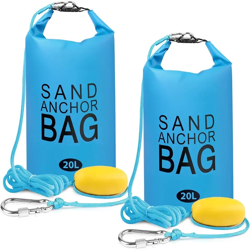 Phoncoo Jet Ski Anchor, 2 in 1 Sand Anchor Bag and Adjustable Buoy