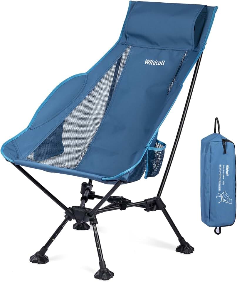 WildCall Lightweight Folding Camping Chair Anti-Sinking Chair, High Back