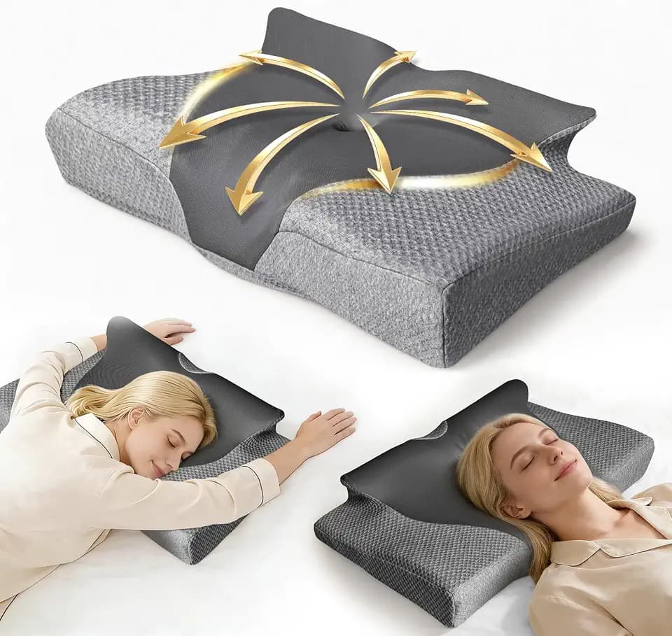 Cervical Neck Pillow for Pain Relief,Adjustable Ergonomic Pillow
