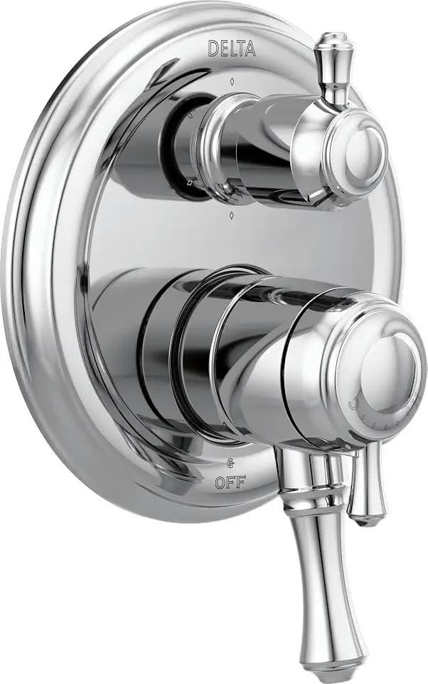 Delta Faucet T27997, Chrome Cassidy Traditional Monitor 17 Series Valve Trim with 6-Setting Integrated Diverter