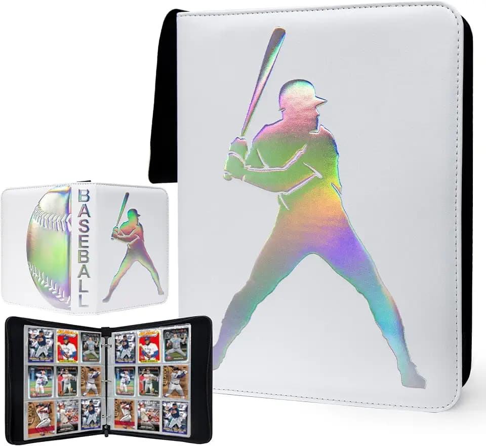 900 Pockets Baseball Card Binder, Laser Silver Hot Stamping Cover,KQ74