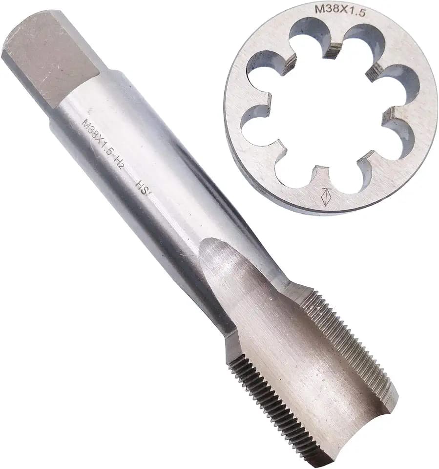 HSS M38 x 1.5mm Tap and M38 x 1.5mm Die Metric Thread Right Hand