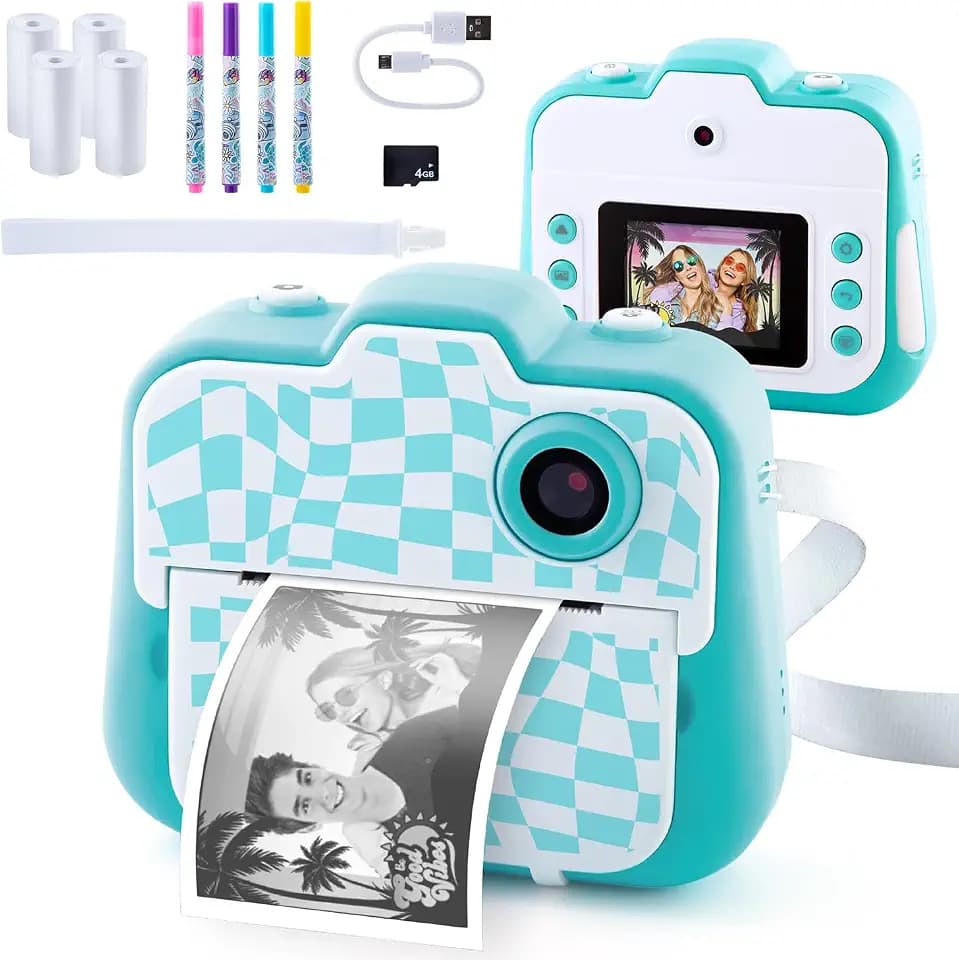 Studio Creator Photo Creator Sofortbildkamera, Kinder-Digitalkamera mit integriertem Drucker, 250+ sofort trocknende Drucke, 4 GB Micro-SD-Karte, wiederaufladbar, lustiges Zubehör, ab 8 Jahren