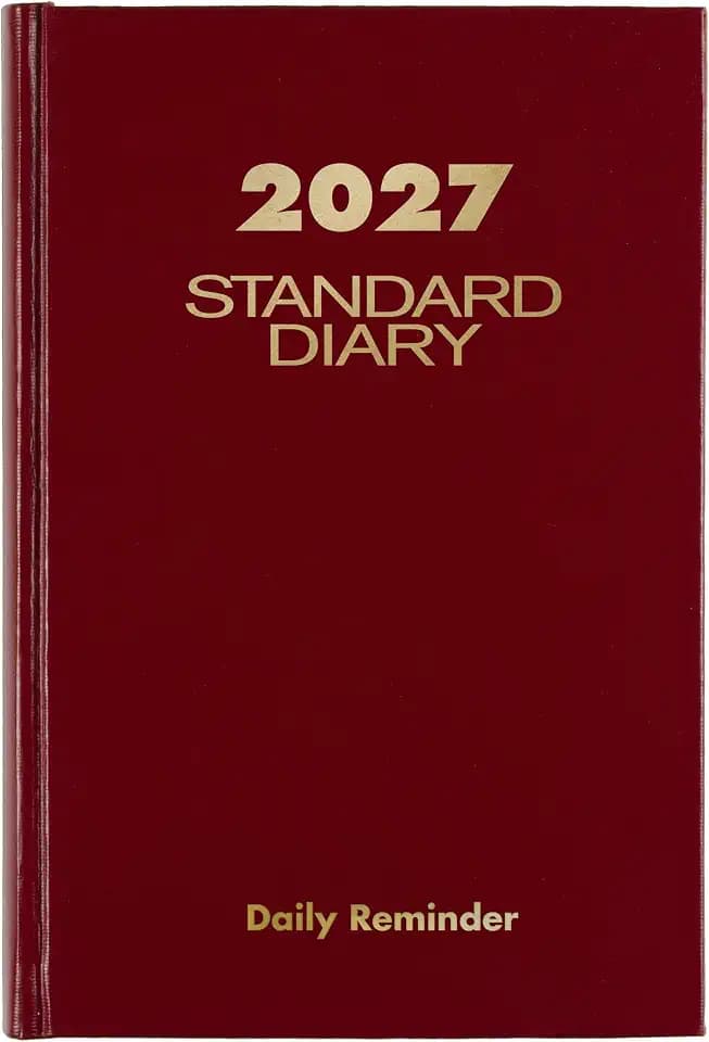 AT-A-GLANCE 2027 Daily Planner, Standard Diary, 5" x 7.5" Reminder Journal, Hardcover, Red (SD3871327)