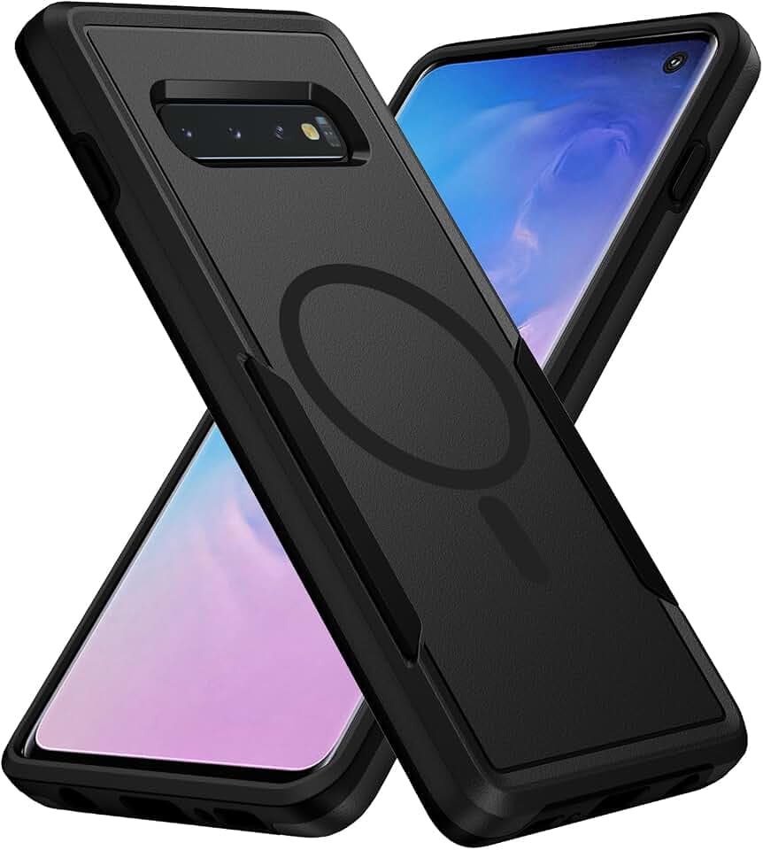 for Samsung Galaxy S10 Case,Fit for Magsafe Dual Layer Black