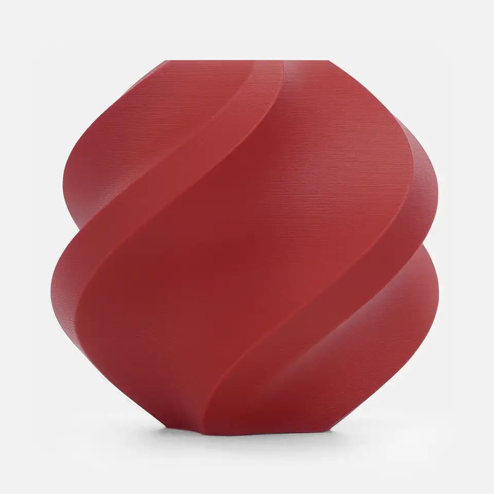 Bambu Lab PLA Matte Filament 1.75mm 1kg Spool - PLA 3D Printer Filament, Smooth Finish, Low Warp, Easy to Print, Compatible with Bambu Lab & Most FDM 3D Printers - Dark Red (11202) - Refill