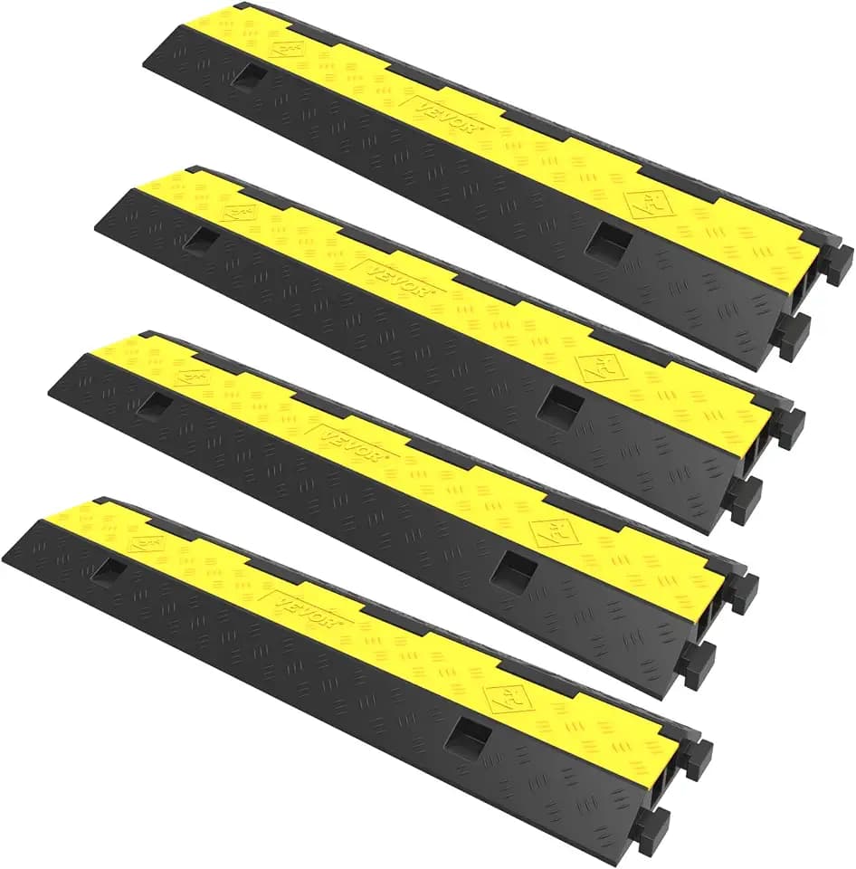 VEVOR Kabeldurchführung für Kabeldurchführungen auf Boden; PVC/Gummi, für Modulares Kabel, Traglast: 4989 kg, für Büro/Spielfelder, 101 x 24,5 x 5 cm