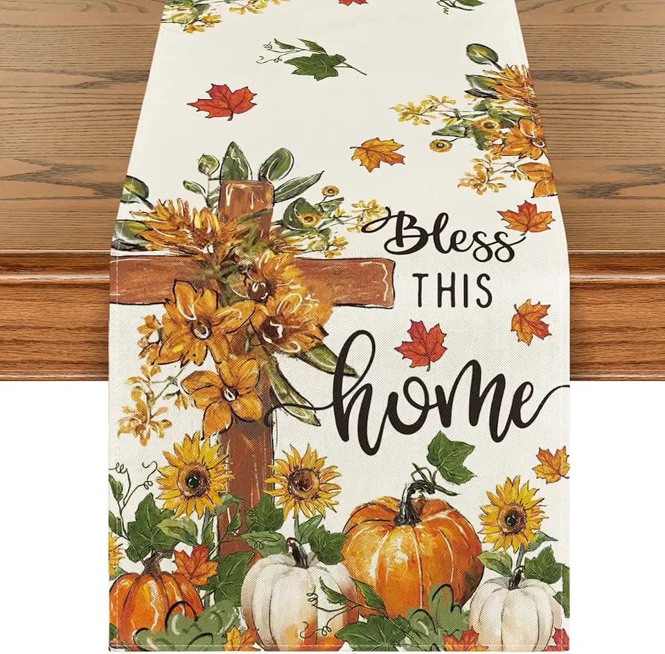Artoid Mode 210 GSM Fall Table Runner Home Party Decor 13x108 Inch