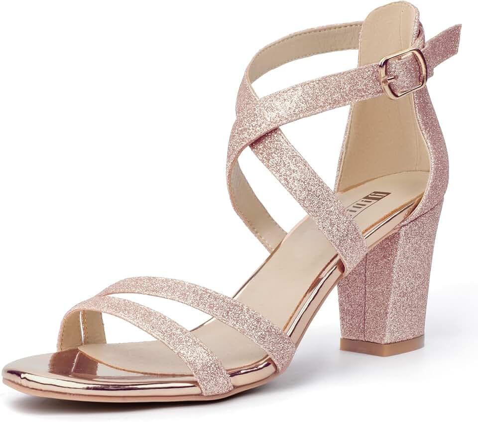 IDIFU Women's IN3 Gita Block Open Toe Strappy Heel Sandals