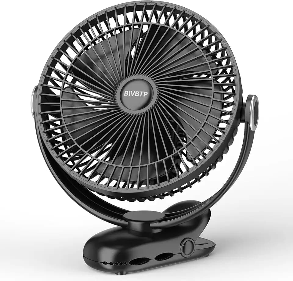 Clip on Fan 30H Longest Runtime,8in Portable Fan Rechargeable