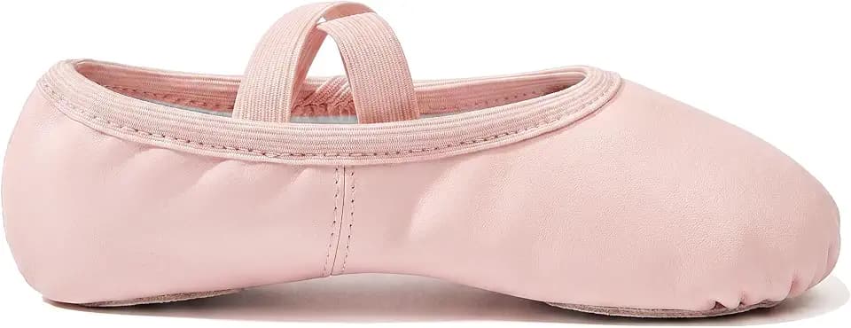 Stelle Toddler Ballet Shoes for Girls Boys PU Leather Lace-Free
