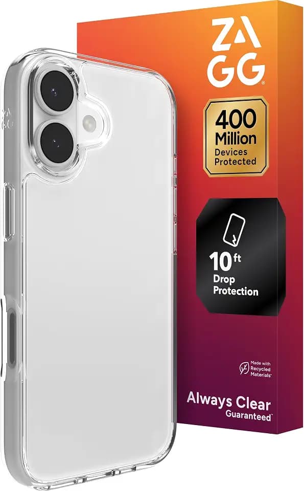 ZAGG Crystal Palace Lite Case for iPhone 17, Clear, Ultra-Slim