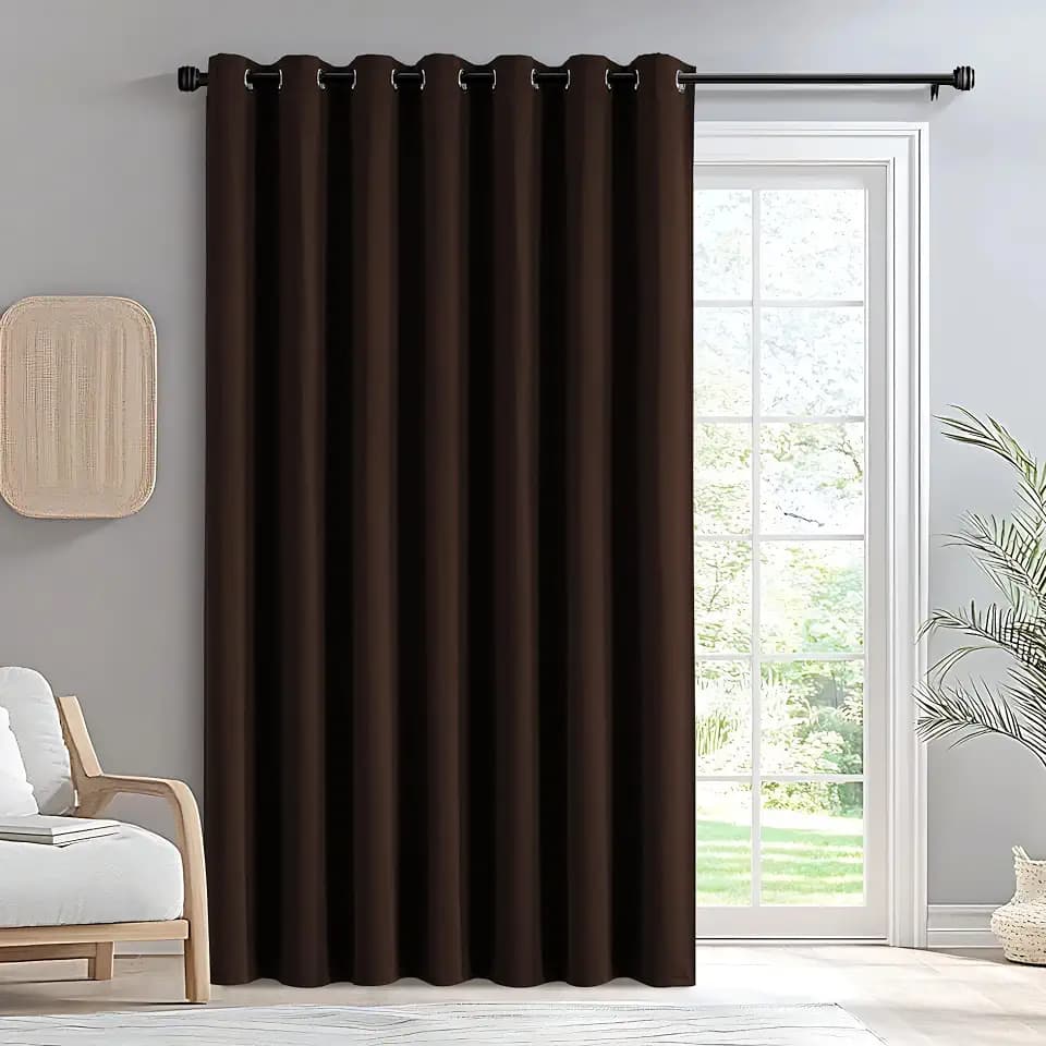 IGEMAEVE Blackout Curtains for Living Room Chocolate 65" W x 84" L