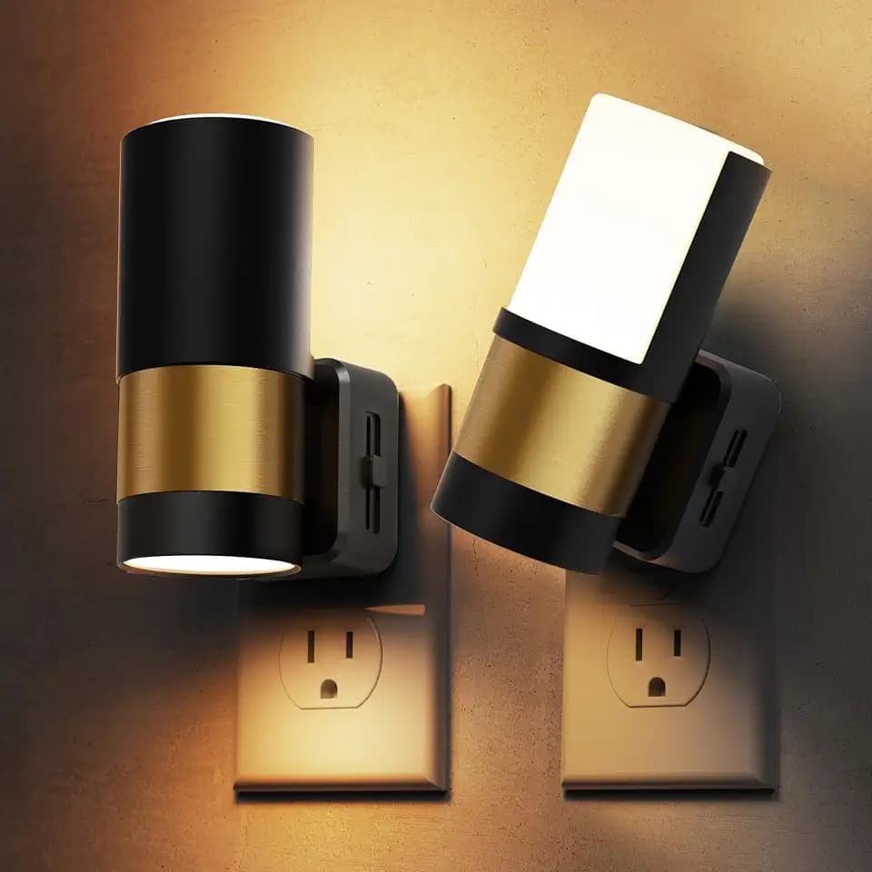 L LOHAS LED Night Lights Plug into Wall with Dusk to Dawn Sensor, 2 Pack