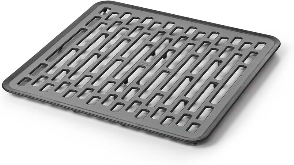 OXO Good Grips Small Kitchen Sink Mat with Drain Holes, Silicone Sink Mat