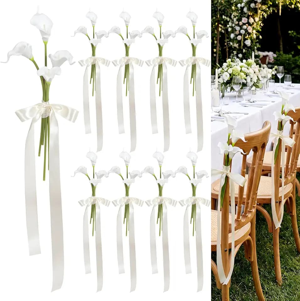 Knitgrip 36 Pcs Wedding Aisle Chair Decorations with Ribbon Bows