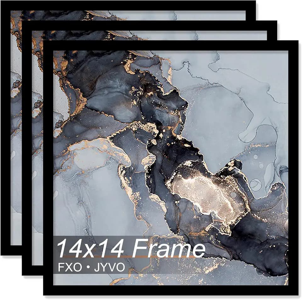 Fxojyvo 14x14 Frame Set of 3 for Picture Photo Poster Square Wall Mount