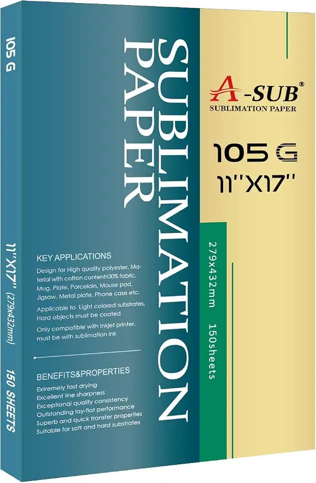 A-SUB Sublimation Paper 11x17 Inch, 105gsm, 150 Sheets