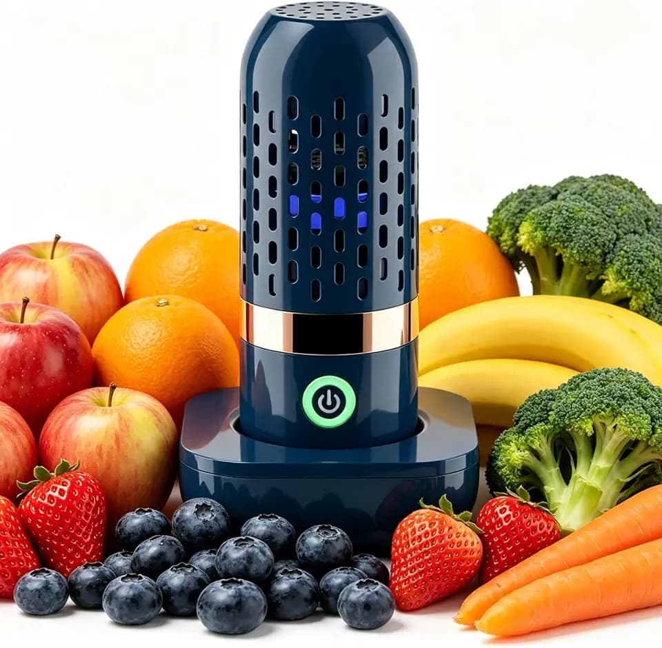 Pure pod Vegetable and Fruit Cleaner,Produce Cleaner & Vegetable with Oh-Ion Technology | Wireless Rechargeable Food Washer, IPX7 Waterproof for Produce, Meat Seafood