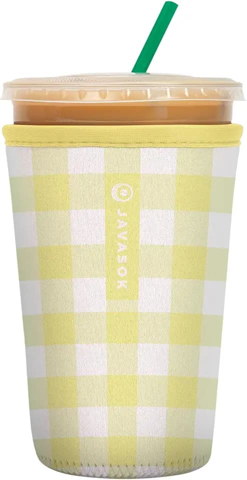 Sok It JavaSok Iced Coffee & Cold Soda Insulated Neoprene Cup Sleeve (Smooth Like Butter, Medium: 22-28oz)