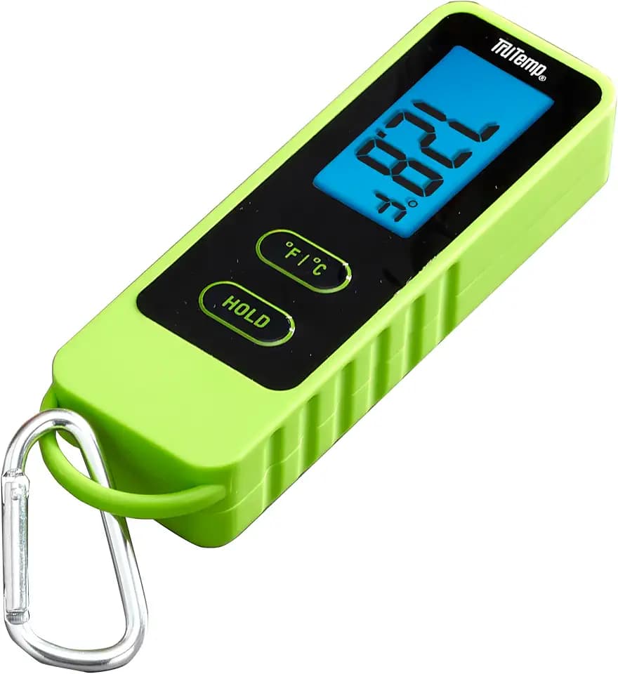 Taylor Tru Temp Digital Meat Thermometer with Folding Probe, Caribiner Clip