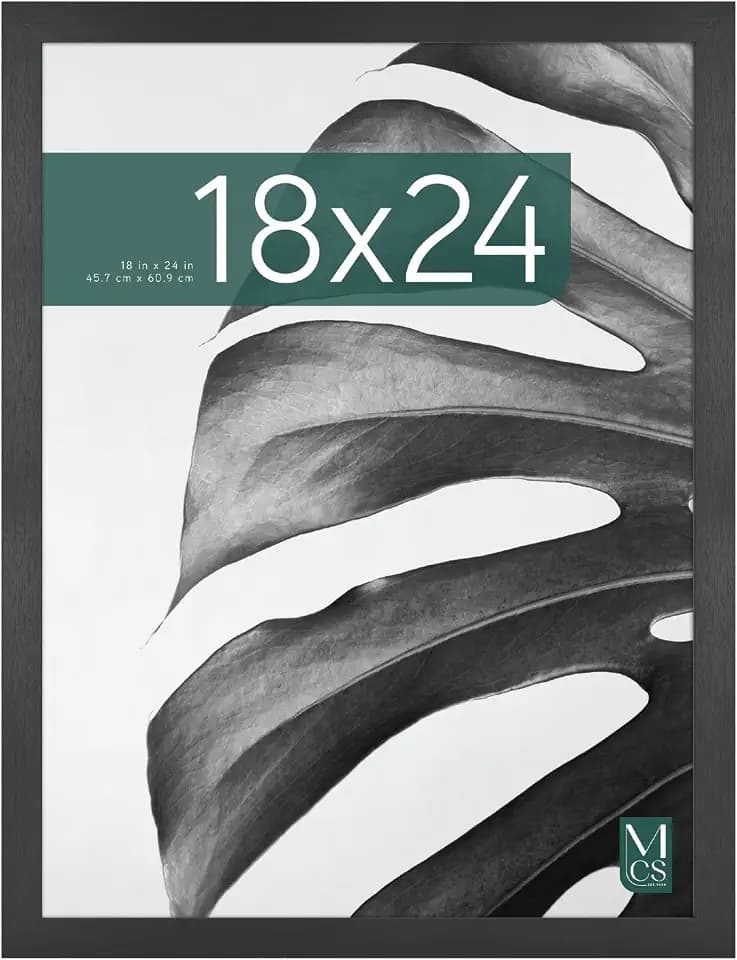 MCS Studio Gallery Poster Frame, 18x24, Black Woodgrain, 1-Pack