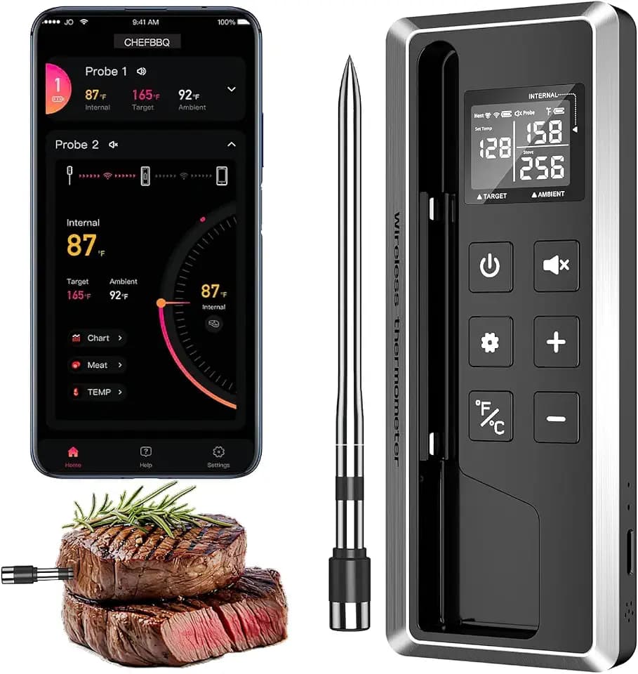 Wireless Meat Thermometer with Smart APP Control