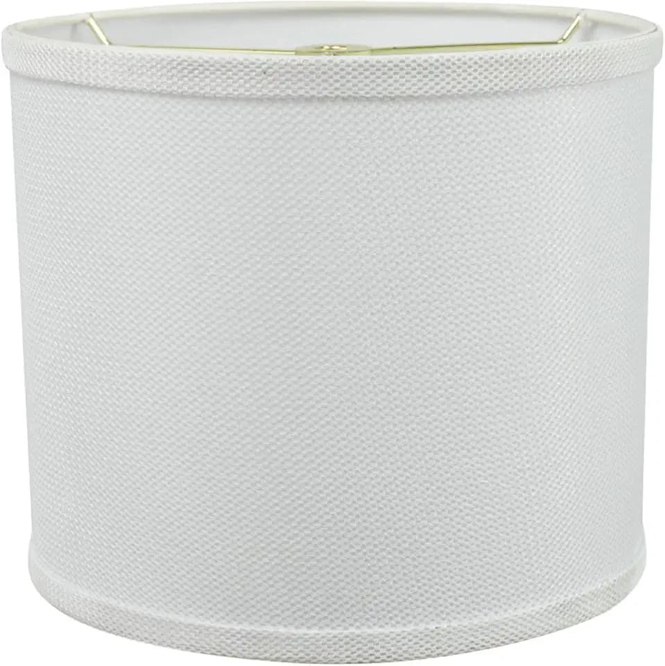 Aspen Creative 31101A Transitional Drum (Cylinder) Shaped Spider Construction Lamp Shade in White, 12" wide (12" x 12" x 10")
