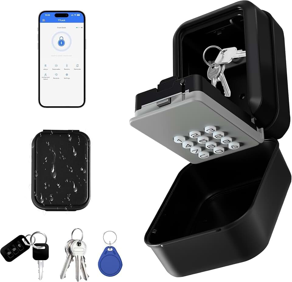 Smart Key Lock Box with Electronic Code, APP Control, PIN Code Access