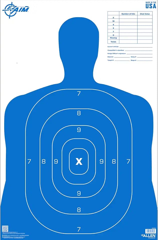 EZ-Aim B27 Silhouette Paper Shooting Target, 23 x 35, 50-Pack
