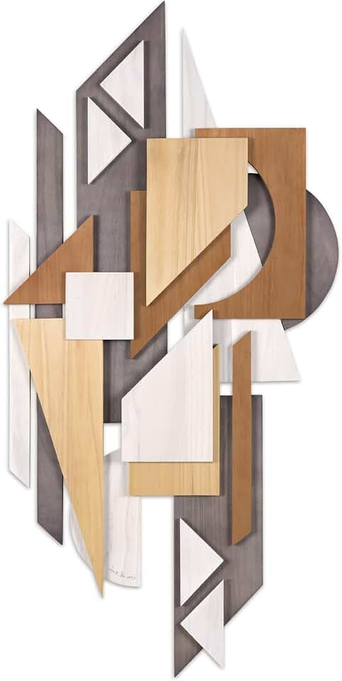 Empire Art Direct "Moonlit Mist I" Handmade Dimensional Solid Paulownia Wood Abstracts Wall Art, Ready to Hang, Living Room, Bedroom & Office, 48" x 24"x 1.42"