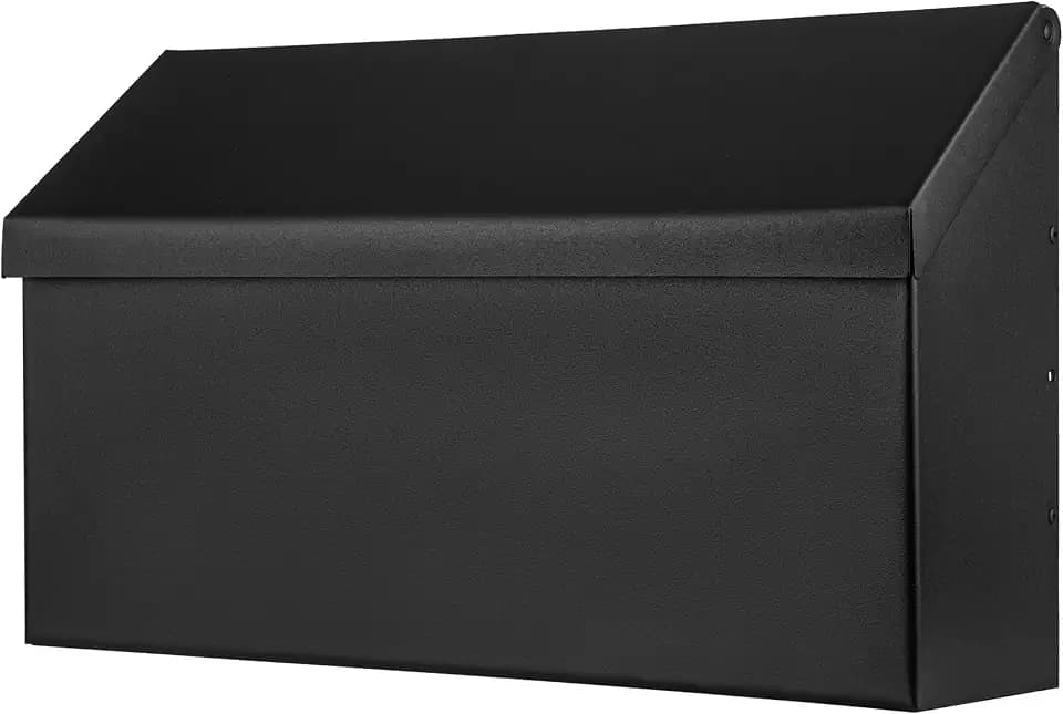 Architectural Mailboxes Harmonist Steel Wall Mount Mailbox, Textured Black