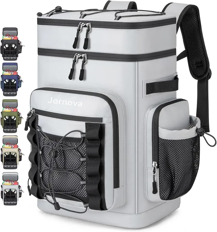 Insulated Leakproof Cooler Backpack,Double Deck Bag,48 Cans,35L