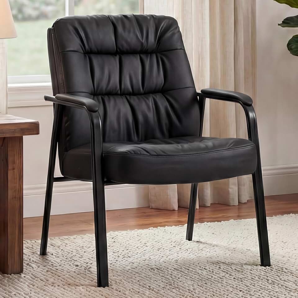OLIXIS Waiting Room Chairs, Guest Chair, Faux Leather