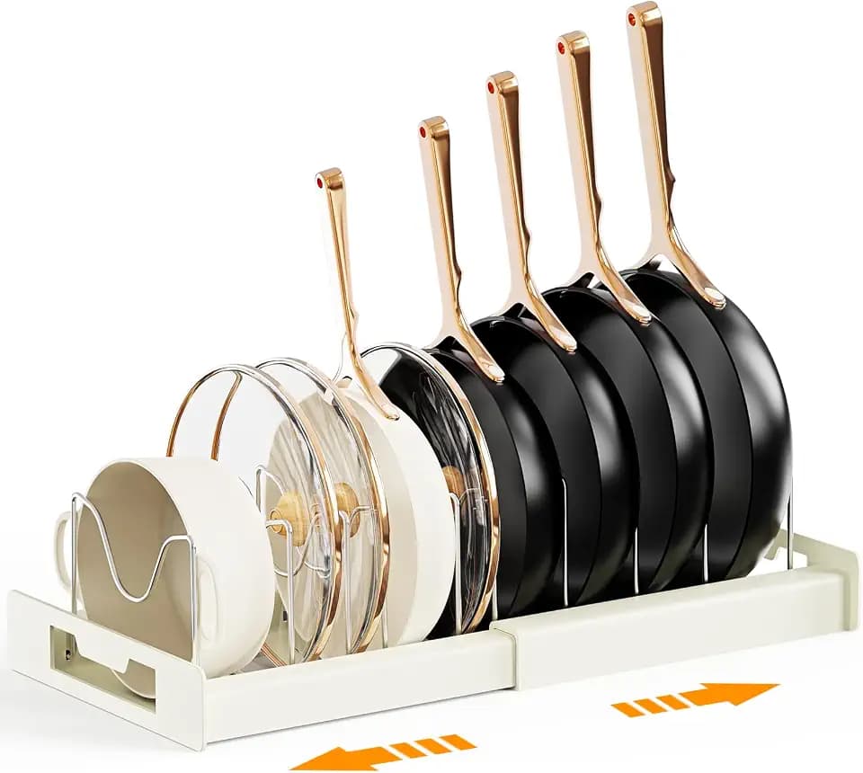 Dayacoco Pots and Pans Organizer Under Cabinet with 10Compartments