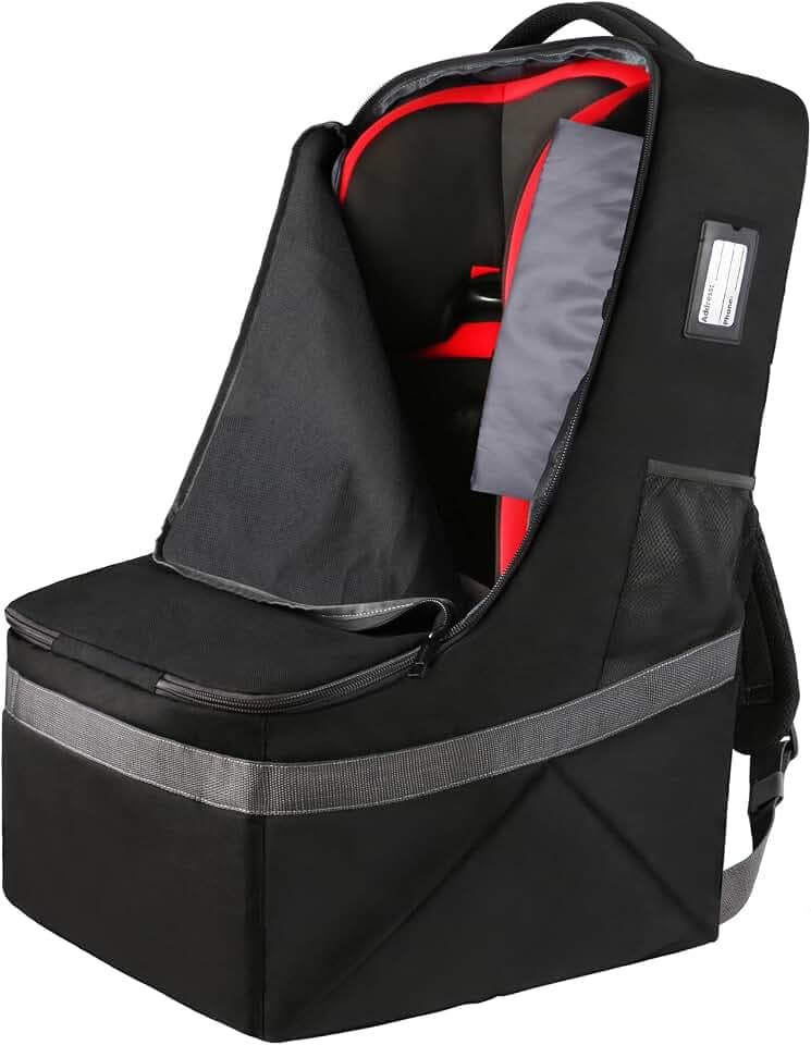 YOREPEK Padded Car Seat Travel Bag Backpack, Toddler Travel Essentials