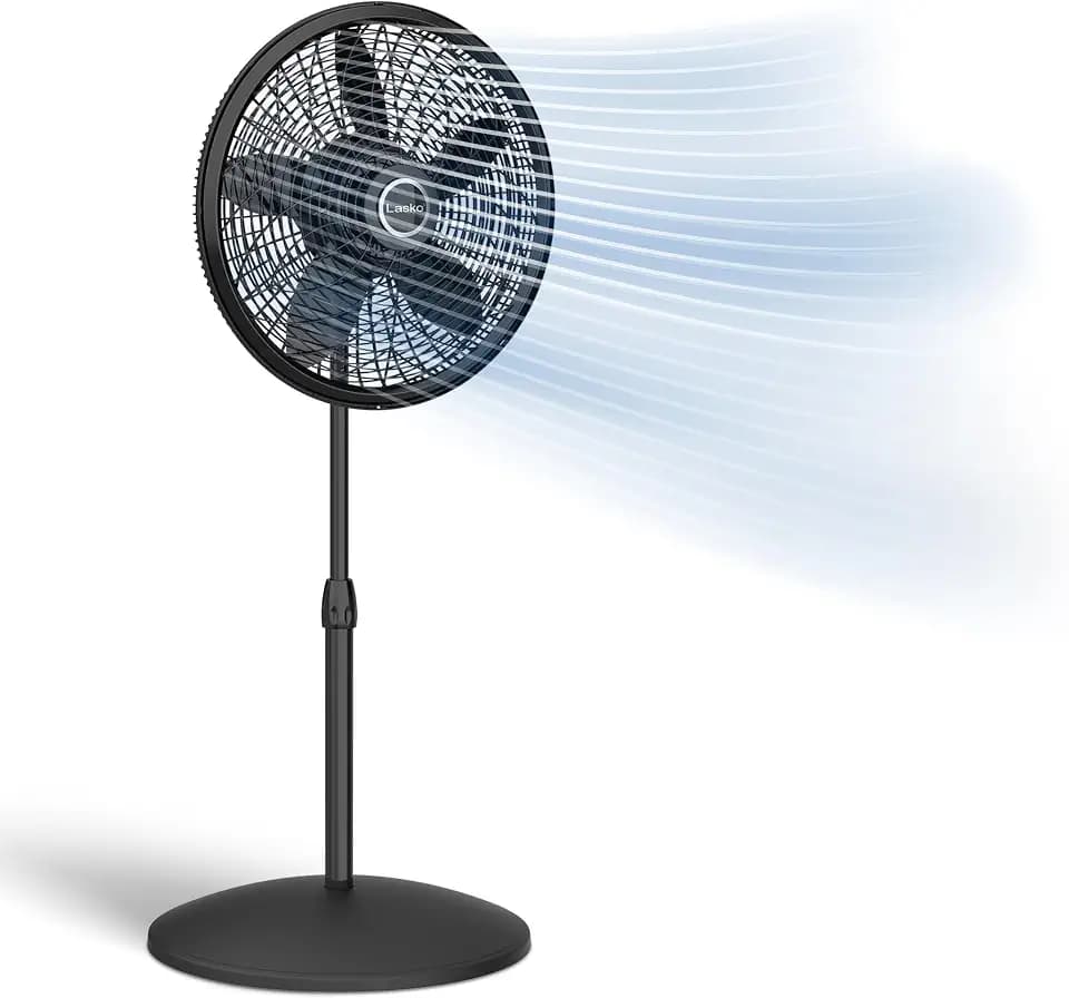 Lasko Adjustable Pedestal Fan - 18” - 1827 - Black