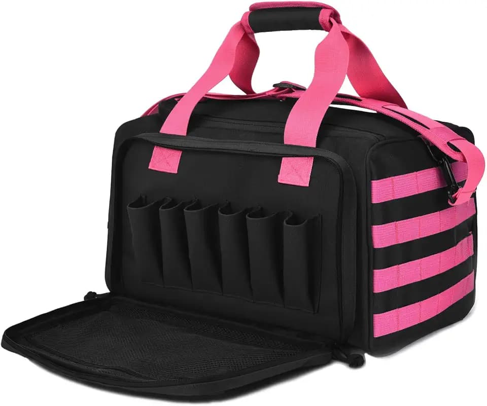 Tactical Gun Range Bag Deluxe Pistol Shooting Range Duffle Bags