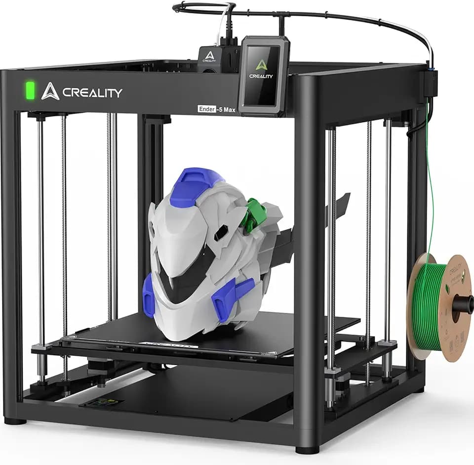 Creality Ender 5 Max 3D Printer 400×400×400mm Large Build Volume, 700mm/s Fast Printing Speed, 64-Point Auto Leveling, All-Metal Frame & Dual Gear Extruder, Multi-Printer Control Over WLAN