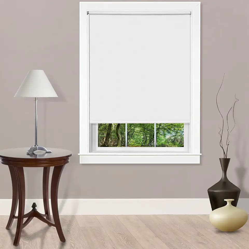 Cordless Tear Down Room Darkening Shade, 73 x 72 in, White