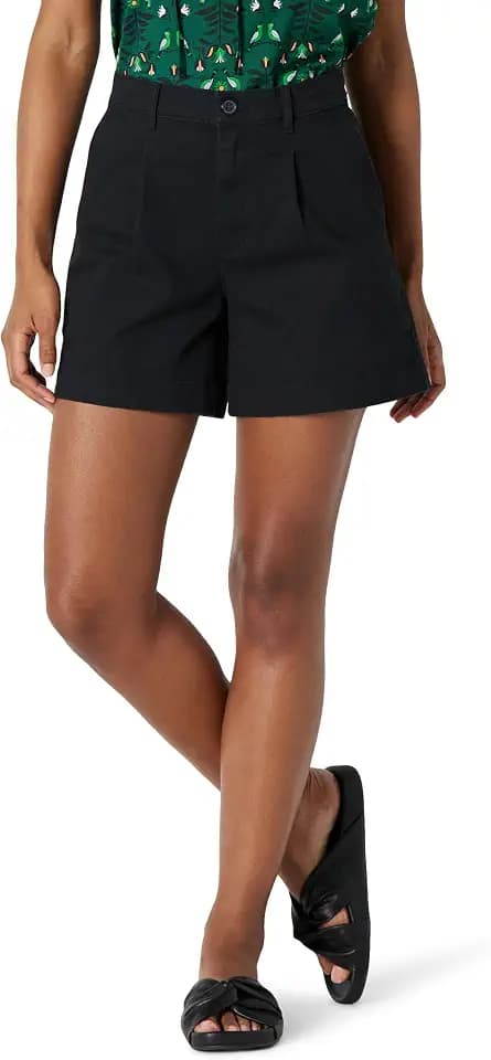 Amazon Essentials Women's High-Rise Relaxed-Fit A-line Elastic Back Shorts