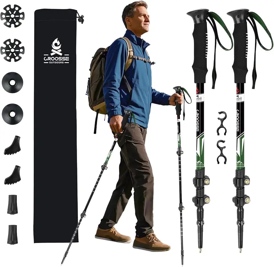 Hiking Poles, Trekking Poles for Hiking, Lightweight Aluminum Adjustable