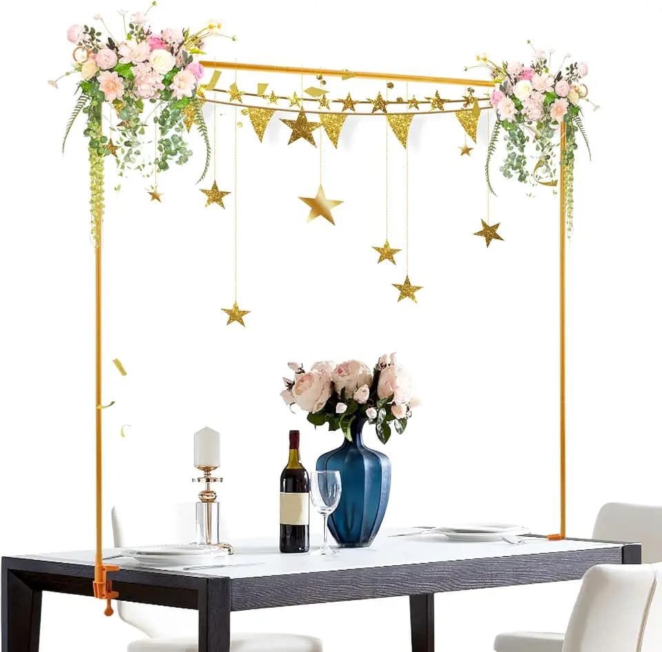 Over The Table Rod Stand with Clamps Adjustable Table Balloon Arch Stand