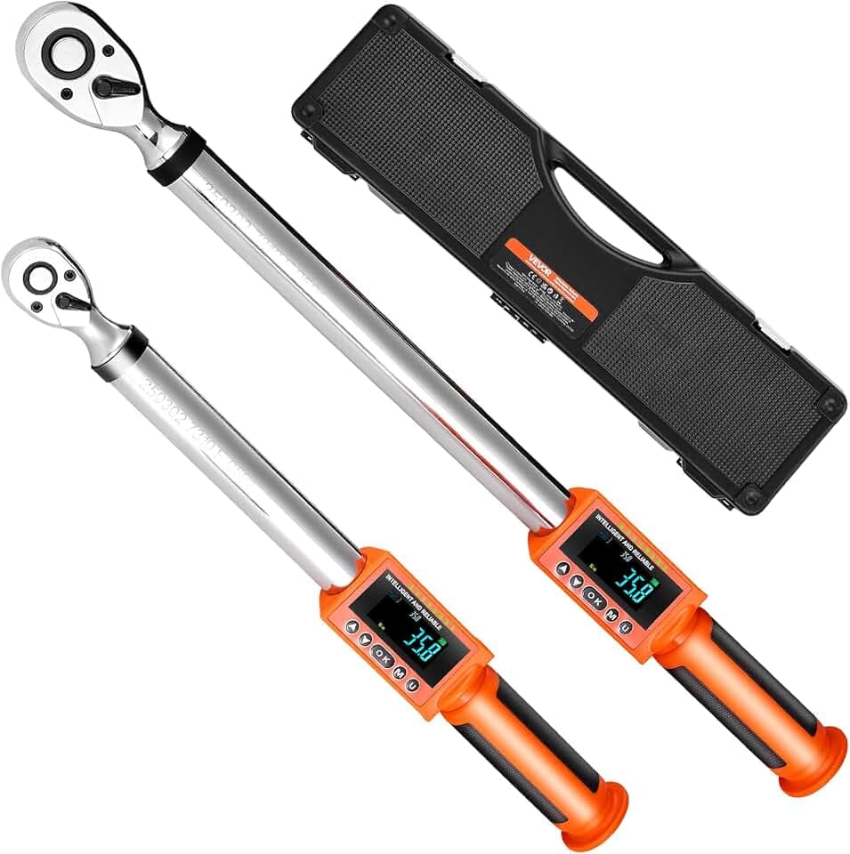 VEVOR 2-teilig Set digitaler Drehmomentschlüssel mit 1/2„- und 3/8“-Antrieb