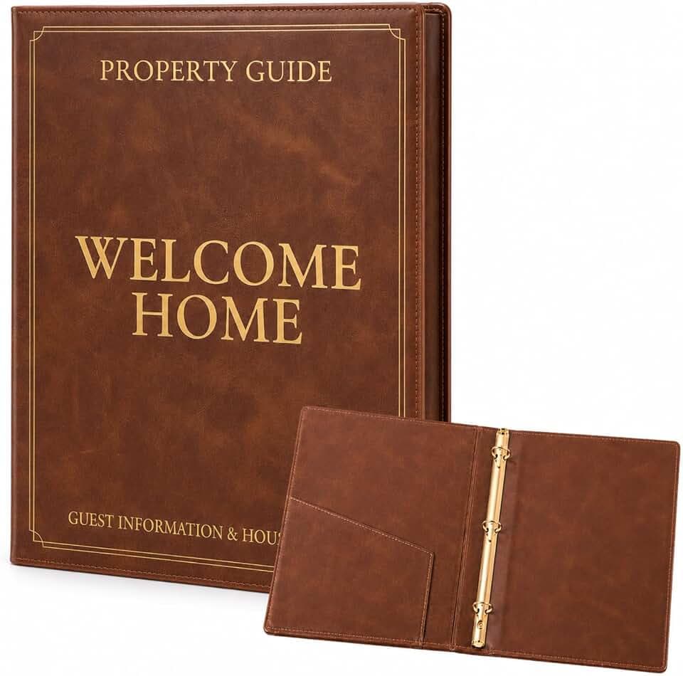 Airbnb Welcome Binder, Guest Book Airbnb Essentials for Hosts and Visitors