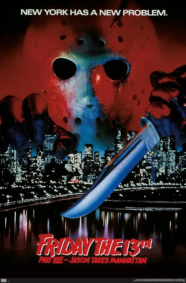 Trends International Friday The 13th Part VIII: Jason Takes Manhattan - One Sheet Wall Poster, 22.375" x 34", Premium Unframed Version